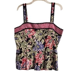 NWT Loft Women's Crochet Peplum Tank Blouse L